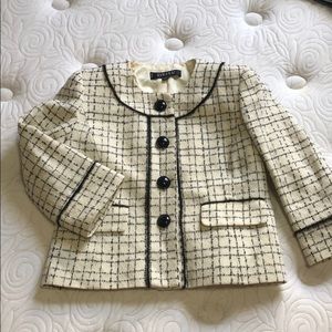 Vintage Style Round Neck Petite Blazer